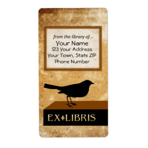 Etiqueta Placa del libro Raven