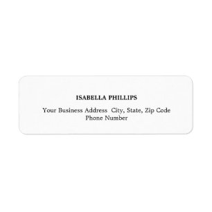 Etiqueta Placa Minimalista blanca profesional creativa