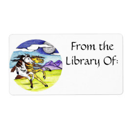 Etiqueta Placa para libros de caballos del Suroeste