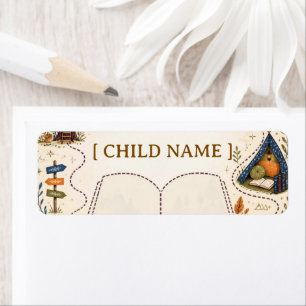 Etiqueta Placa personalizada para libros de lectura de niño