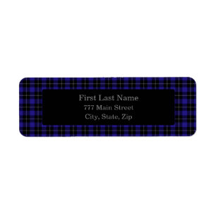 Etiqueta Placa real azul negro