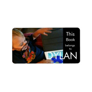 Etiqueta Placa rectangular de fotografía personalizada