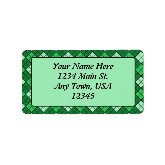 Etiqueta Placa verde (Frente)