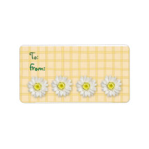Plaid Daisies Yellow