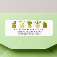 Plant Nursery Succulent Botanist Return Address
