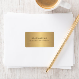 Etiqueta Planta elegante y profesional de aspecto dorado