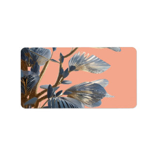 Etiqueta Planta natural de hoja azul