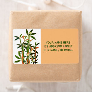 Etiqueta Plantas chinas de bambú con suerte. personalizadas