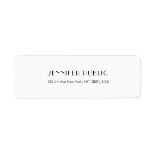 Etiqueta Plantilla blanca moderna de diseño creativo