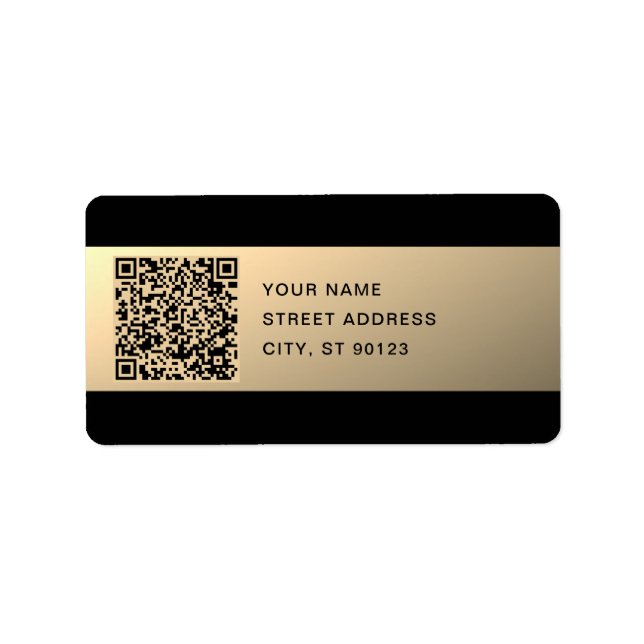 Etiqueta Plantilla de código QR editable instantáneamente | (Frente)