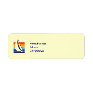 Etiqueta Plantilla de cuadrado de color del barco