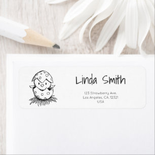 Etiqueta Plantilla de dirección de devolución de pájaro bla