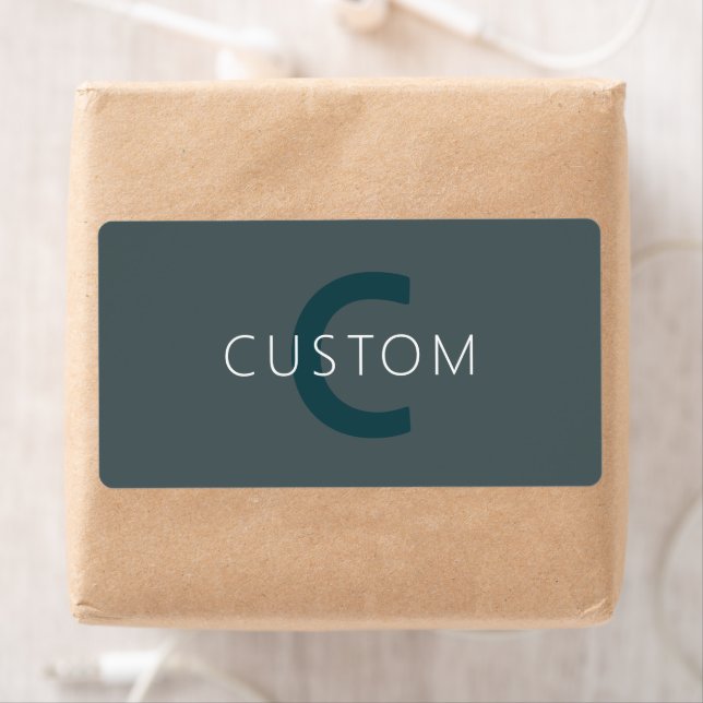 Etiqueta Plantilla de monograma de Personalizable elegante (In situ)
