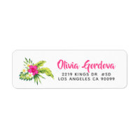 Plantilla de tipografía moderna de Hibiscus tropic
