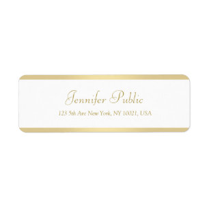 Etiqueta Plantilla elegante de escritura manuscrita dorada 