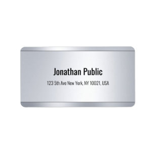 Etiqueta Plantilla elegante moderna de plata profesional
