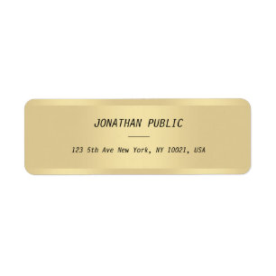 Etiqueta Plantilla Elite Gold Moderno Minimalista elegante
