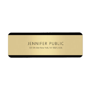 Etiqueta Plantilla Gold Creativa Simple Profesional Moderna