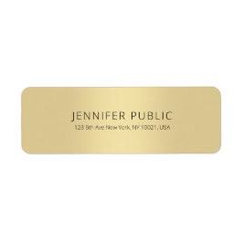 Etiqueta Plantilla Gold Profesional Moderno Clásico Simple