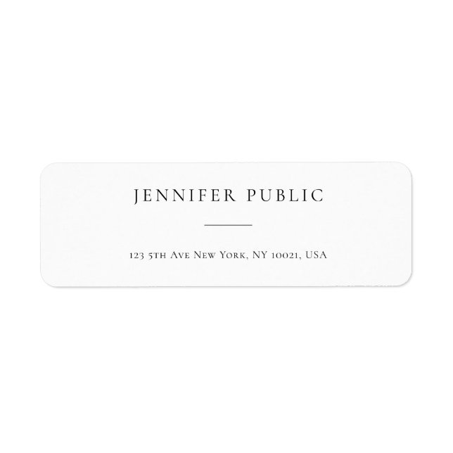 Etiqueta Plantilla profesional Moderno Diseño sencillo eleg (Frente)