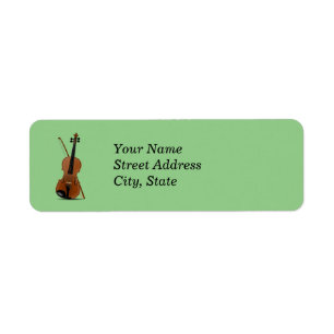 Etiqueta Plantilla Violin y Bow, personalizar