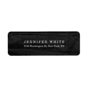 Etiqueta Plata elegante moderna de madera Minimalista blanc