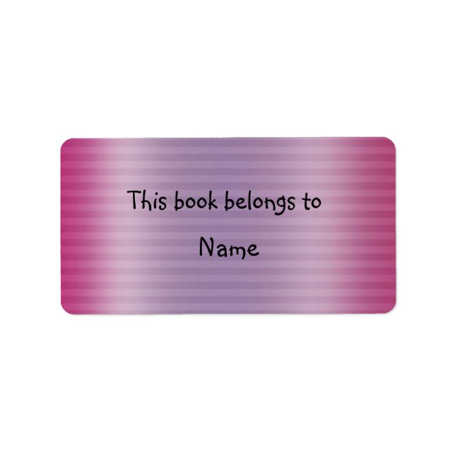 Etiqueta Plato de reserva con rayas modernas (Frente)