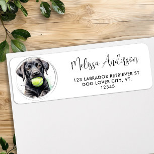 Etiqueta Play Ball - Labrador Puppy - Laboratorio Negro