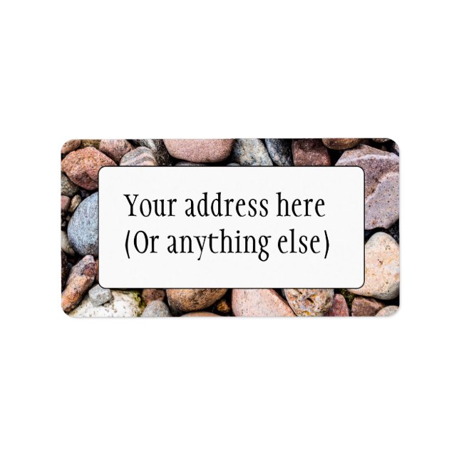 Etiqueta Playa de guijarros (Frente)