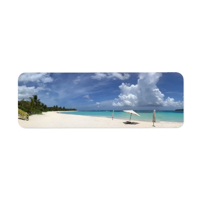 Etiqueta Playa Flamenco Culebra Puerto Rico (Frente)
