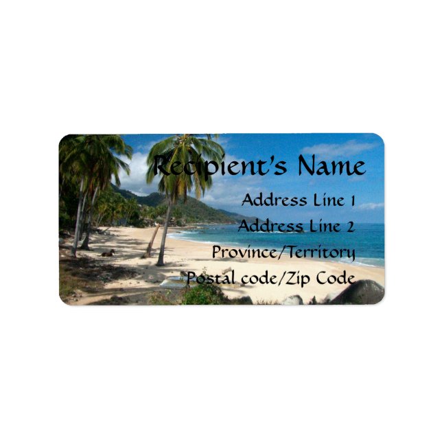 Etiqueta Playa Los Caballos (Frente)