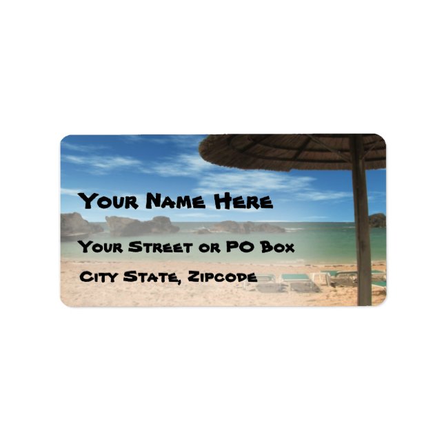 Etiqueta Playa Tropical (Frente)