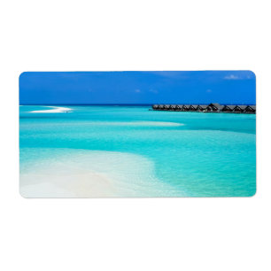 Etiqueta Playa tropical de Maldivas