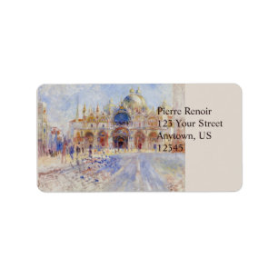 Etiqueta Plaza San Marco Venecia de Pierre-Auguste Renoir