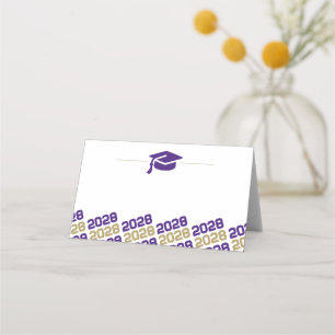 Etiqueta plegable de gorra de graduación de oro pú