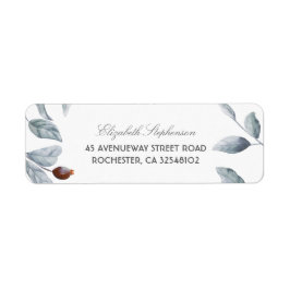 Etiqueta Plum Purple Burgundy Branches Vintage Wedding