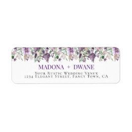 Etiqueta Pluma acuarela y flor de lámina