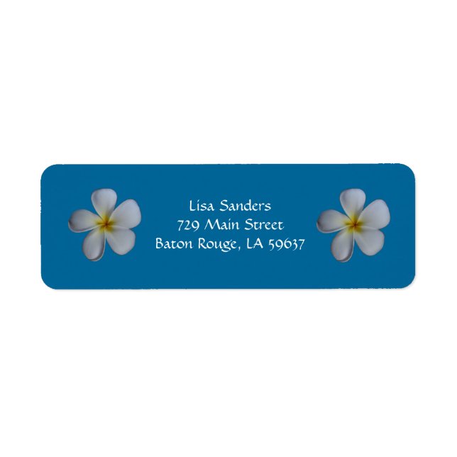 Etiqueta Plumerias Personalizados Labels (Frente)