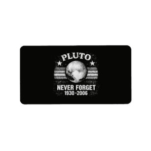 Etiqueta Plutón Nunca Olvides