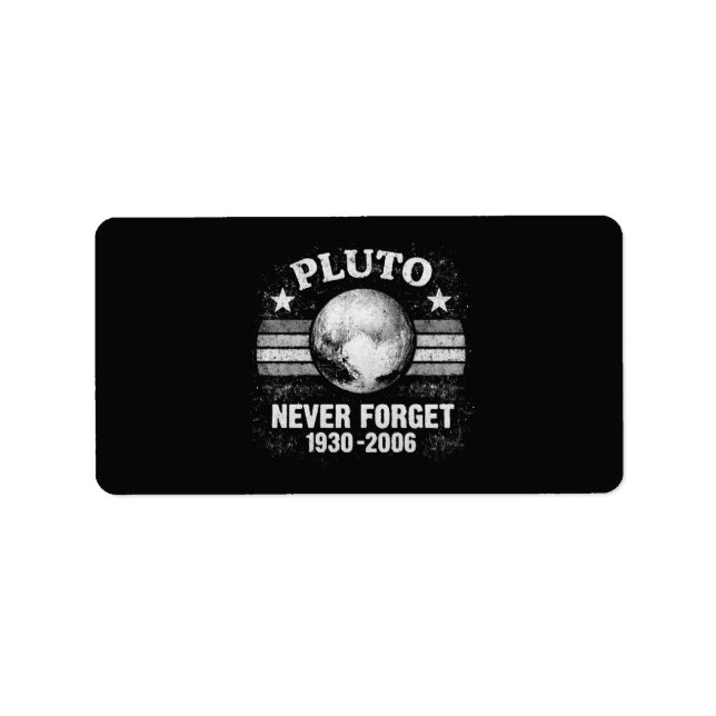 Etiqueta Plutón Nunca Olvides (Frente)