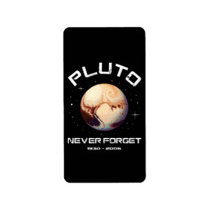 Etiqueta Plutón Nunca Olvides