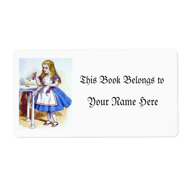 Etiqueta Poción "Bebeme" con Alice (Frente)
