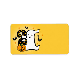 Etiqueta Poco 2do cumpleaños del fantasma