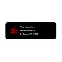 Poinsettias rojas en negro