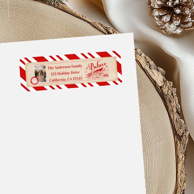 Etiqueta Polar Express Christmas Ticket Adress (Subido por el creador)