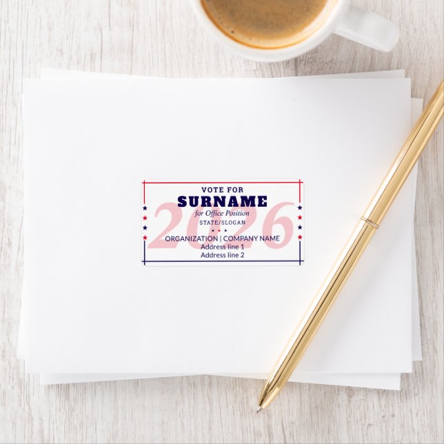 Etiqueta Political Election Custom Campaign Candidate Name (In situ)