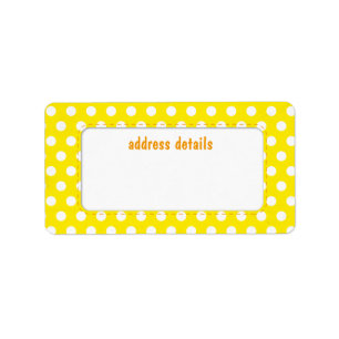 Etiqueta Polkadot amarillo