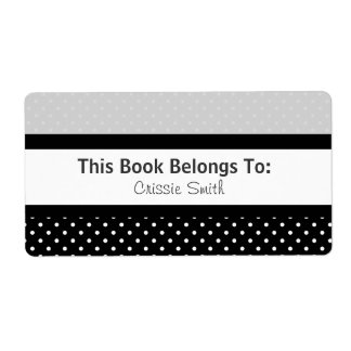 Etiqueta Polkadots negro/blanco/gris