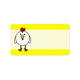 Etiqueta Pollo feliz lindo