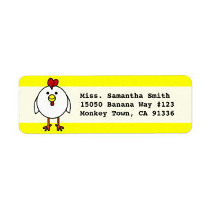 Etiqueta Pollo feliz lindo